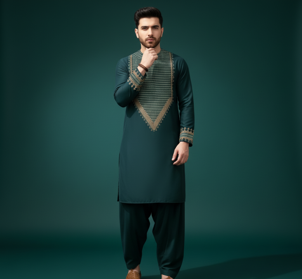 The Emerald Elite Kurta Set
