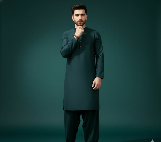 The Deep Forest Green Shalwar Kameez